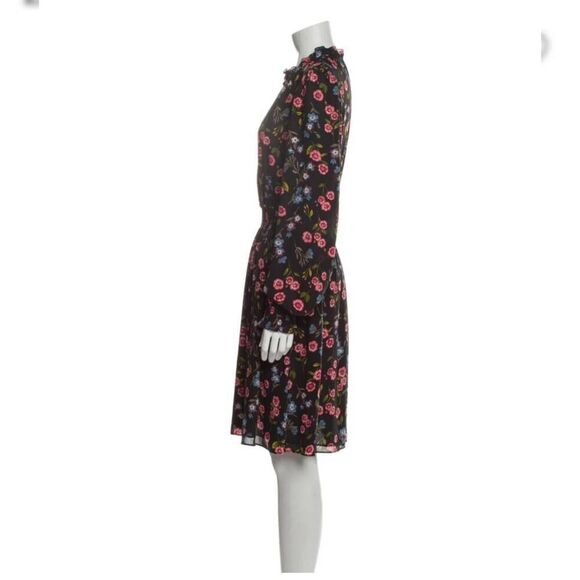 Kate Spade Meadow Floral Shift Dress Black Pink XXS NWOT - Picture 6 of 12